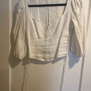 Reformation Cream Puff Sleeve Blouse